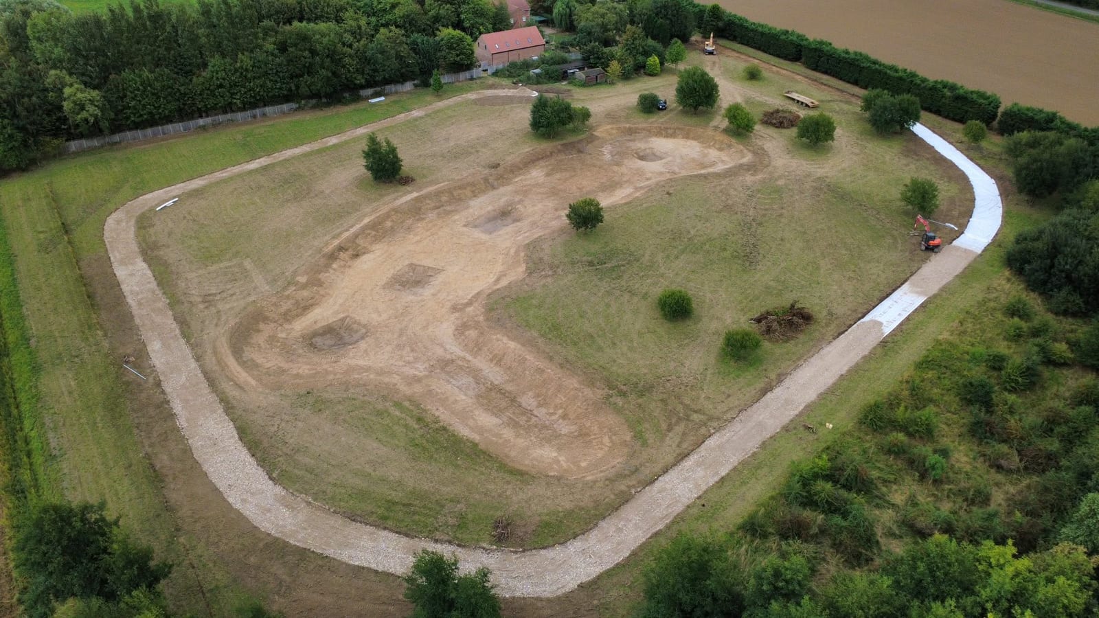 Site profiled to finished levels, by J.E. Jones, groundworks and earthworks contractors, Lincolnshire