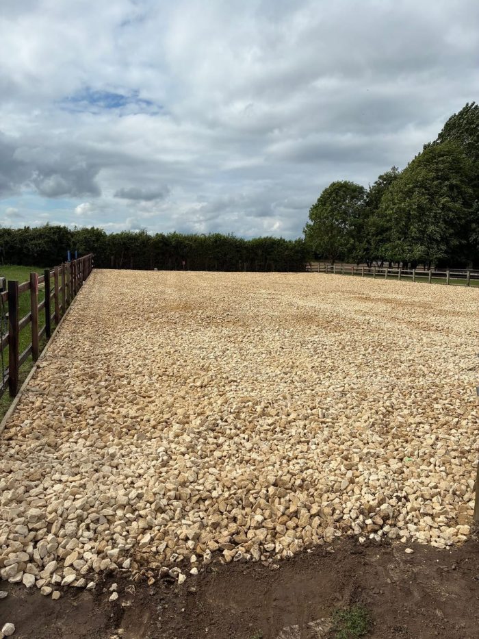 Finished stone yard to a stable block
