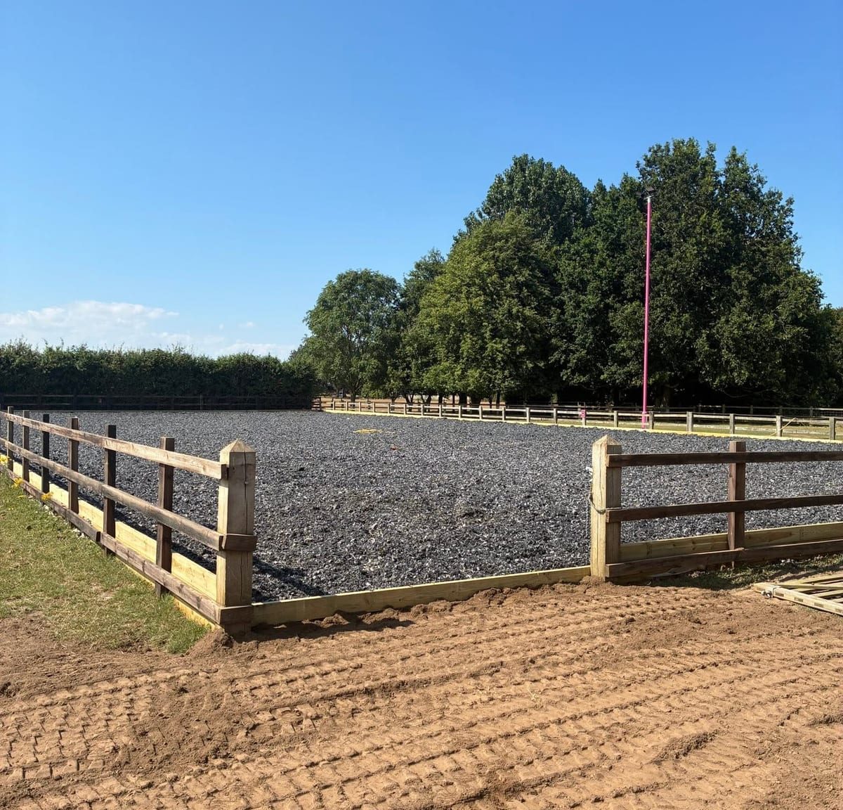 Stone base to a new arena - J.E. Jones Ltd, groundworks and earthworks contractors, Lincolnshire