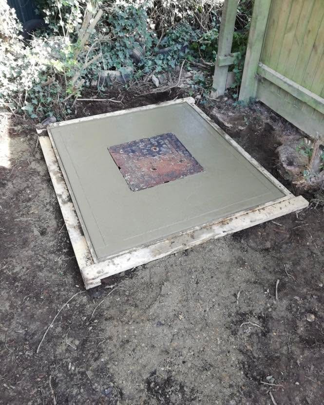 Completed concrete base, by J.E. Jones, groundworks and earthworks contractors, Lincolnshire